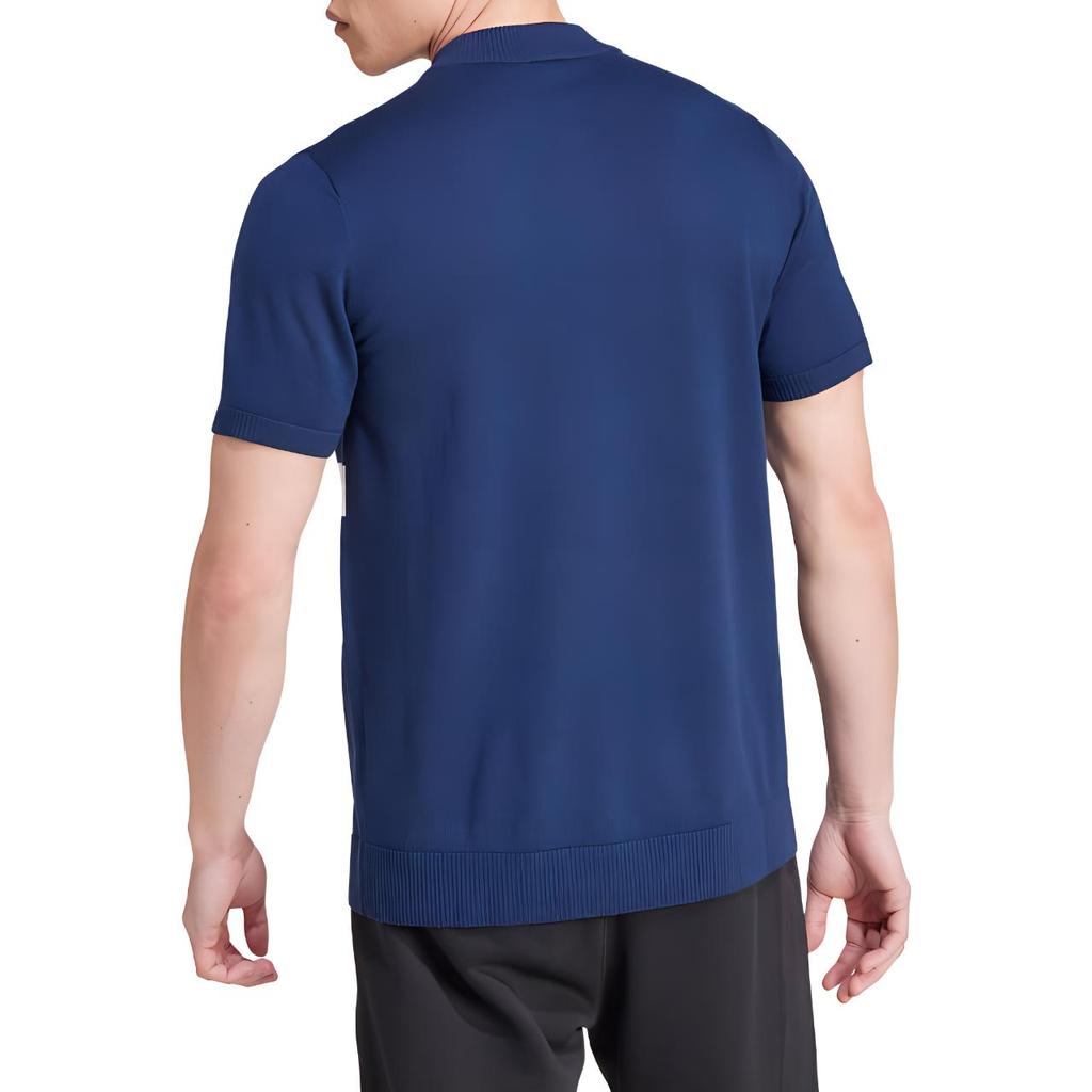 adidas Premium Long-Sleeve Top Comfortable Striped Color Block Shirt Men Tops Deep-Indigo IZ3183