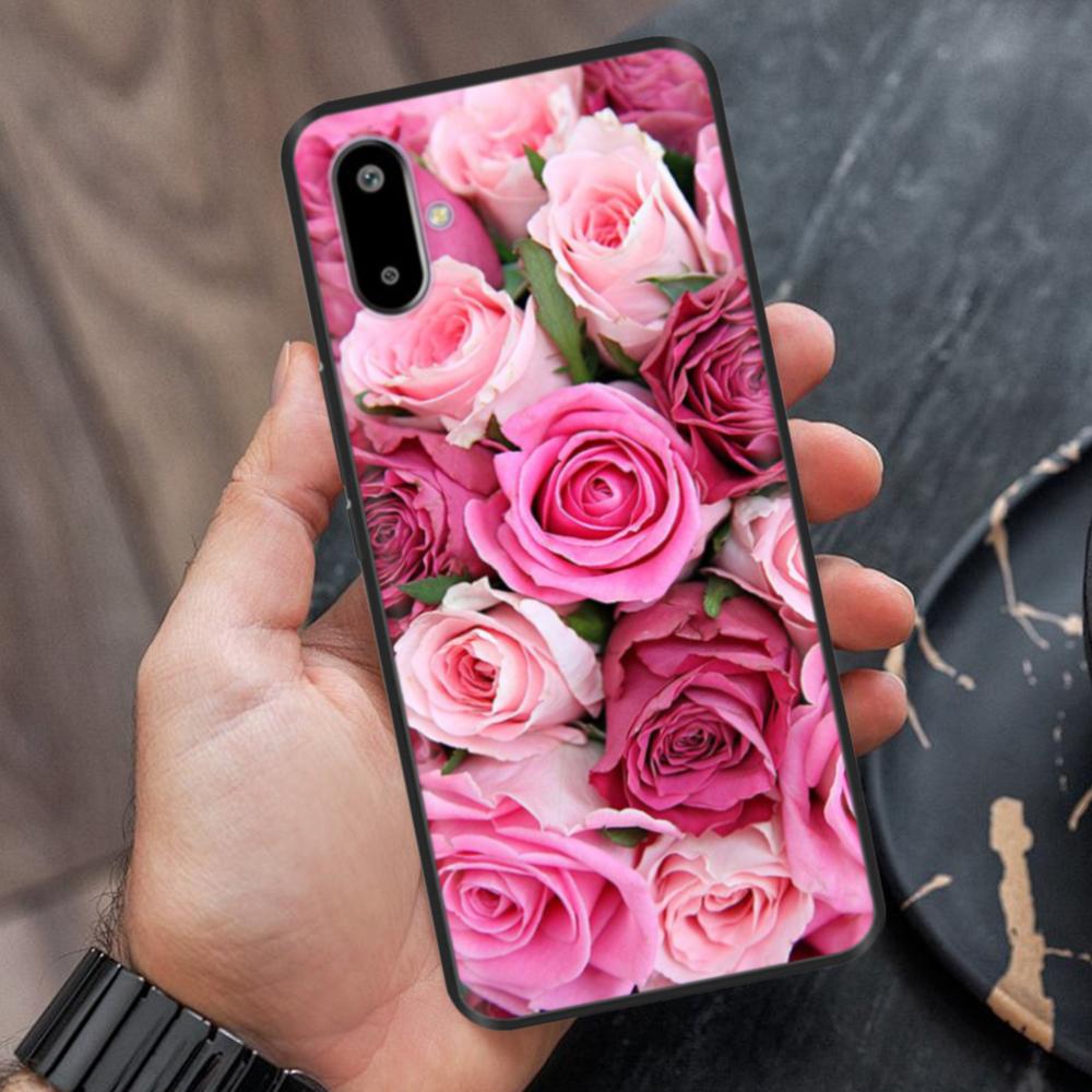 Case For Samsung Galaxy M06 Case 6.74" Cute Flower Cover Soft Silicon Matte Protective Fundas For Samsung F06 Bags Cartoon Shell