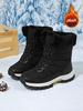 Winter Oversized Versatile High Top Cotton Shoes Thick Sole Waterproof Snow Boots Women's Plush and Warm Thickened Women's Shoes