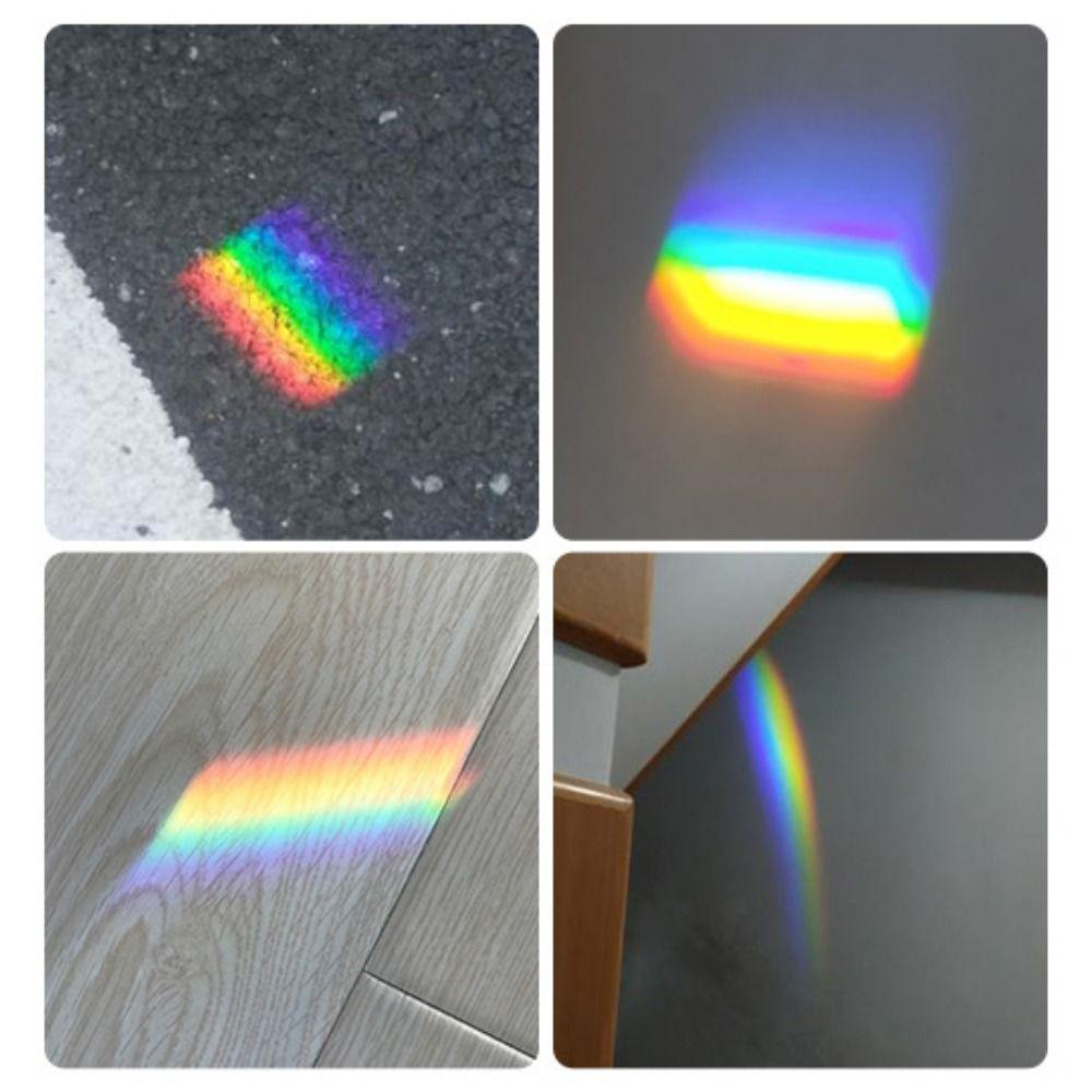 Portable Crystal Glass Triangular Prism Clear Triangular Rainbow Prisma Optical Refraction Prisma Photographic