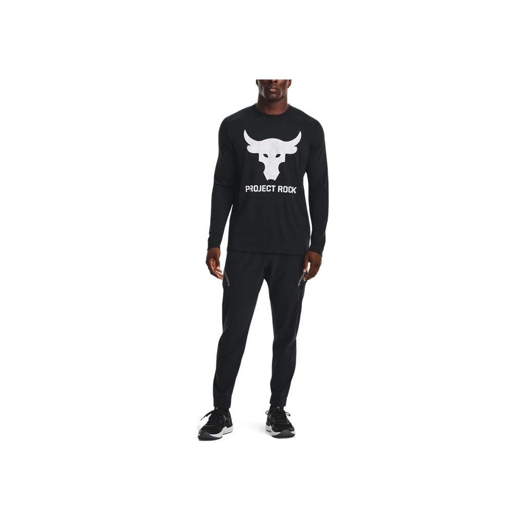 Under Armour Project Rock Solid Color Large Pocket Joggers Men Bottoms Black 1373572-001