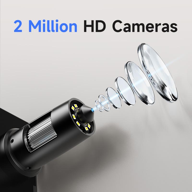 LCD Digital Microscope, 4.3-inch IPS Screen, 1000x Magnifying Glass, With 8 LED PC Views Compatible With Windows