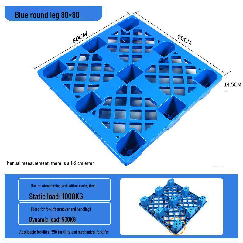Moisture-Proof Rectangular Plastic Pallet for Forklifts and Flooring