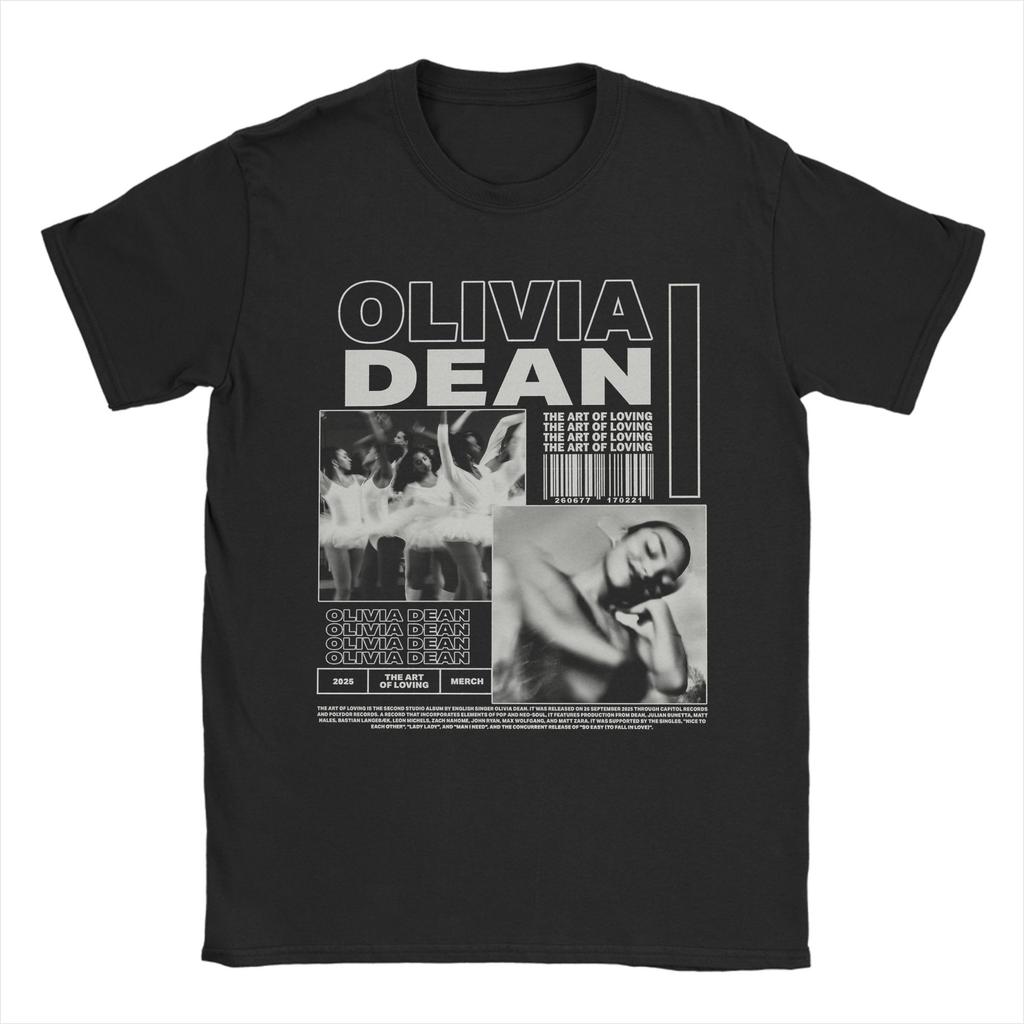 Singer Olivia Dean Accessories Men Women T Shirt 100% Cotton Tee Graphic  Tops T-shirt