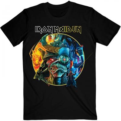 Iron Maiden Unisex Adult The Future Past Tour Â´23 Circle Art T-Shirt