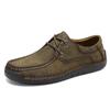Handmade Casual Shoes For Men Lace Up Split Leather Moccasins Plus Size 38-47 Tenis Masculinos