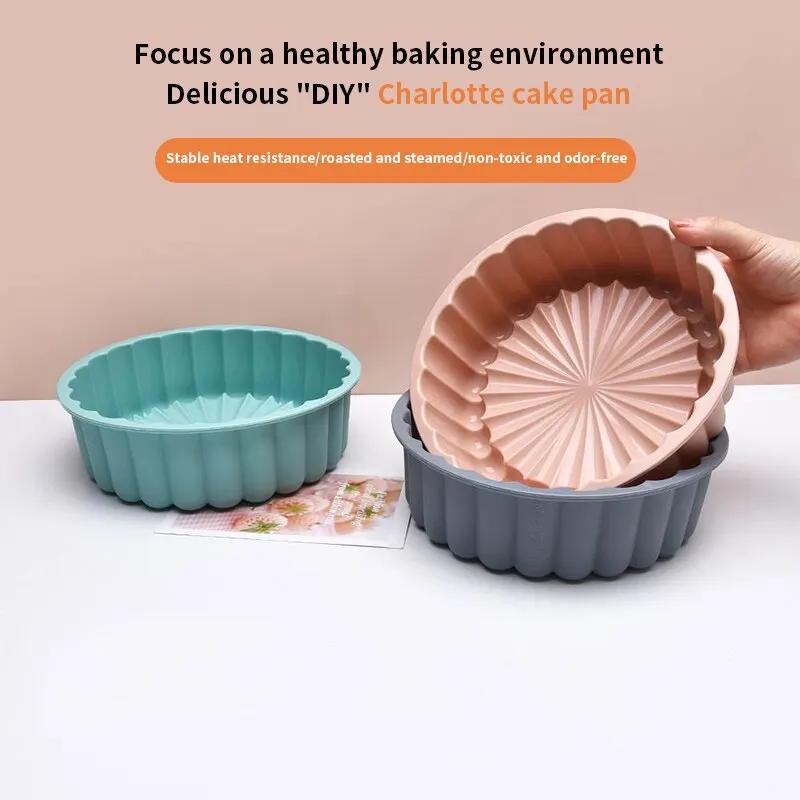 Silicone sunflower outline cake mold Cake Pan  High Temperature Resistant DIY Mafen cup Baking Mold horseshoe cake grinding tool