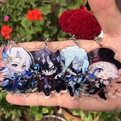 GENSHIN IMPACT Wanderer Kaveh Lyney Dottore Freminet Cosplay Accessories Anime Game Badge Keychain Pendant Cartoon Costume Prop