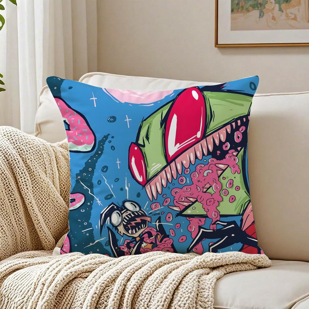 Animation Surreal IInvader ZZim Cushion Cover Pillowcase Antidustmite Living Room Sofa Decor Cushion Room