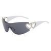 Frameless One Pair of Love Sunglasses Female Concave Shape Ins Internet Celebrity Sunglasses UV Protection S