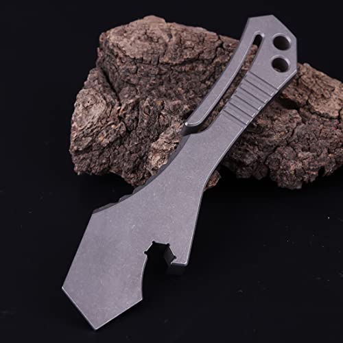 Hamans EDC Prybar Tool, Titanium Prybar, EDC Pocket Bottle Opener, Portable Multi-Tool