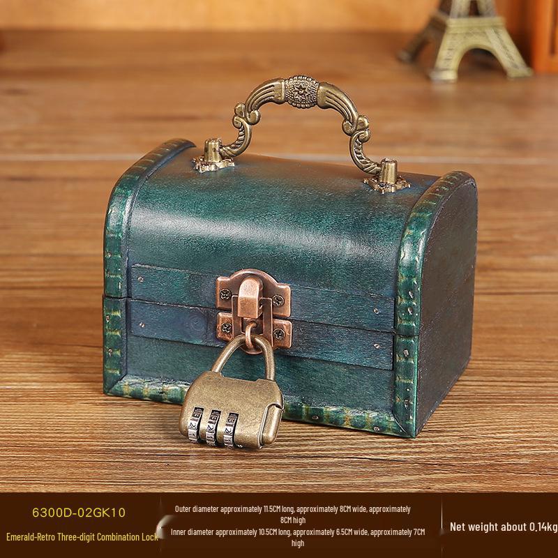 Personalized Retro Wooden Jewelry Box for Necklaces and Earrings - Decorative Storage and Gift Packaging