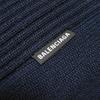 Used 11221 Oversized Mix Half-Zip Sweater 534489 T1502 8065 7840 XS Cable High Neck Rib Logo Navy Men's from Japan