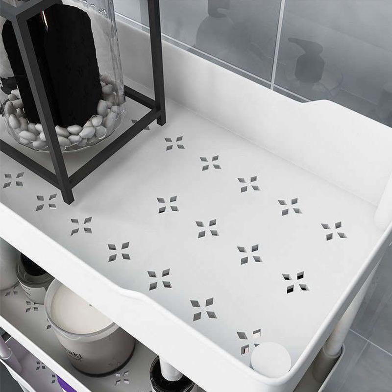 Aufbewahrungswagen, multifunktional, hohe Kapazität, platzsparend, 3/4-stufige Lagerung, bewegliches, bodenstehendes, rollendes vertikales Regal für die Küche