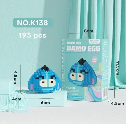 Stitch LinaBell Hello Kitty Sanrio Construction Blocks Damo Egg Cartoon Figrues Bricks Children's Assembly Playthings Model Present