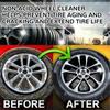 Kit de abrillantador de neumáticos para automóvil Kit de agente de limpieza y pulido de neumáticos para automóvil Potente herramienta de mantenimiento de neumáticos para sedanes, SUV, camiones y mini automóviles