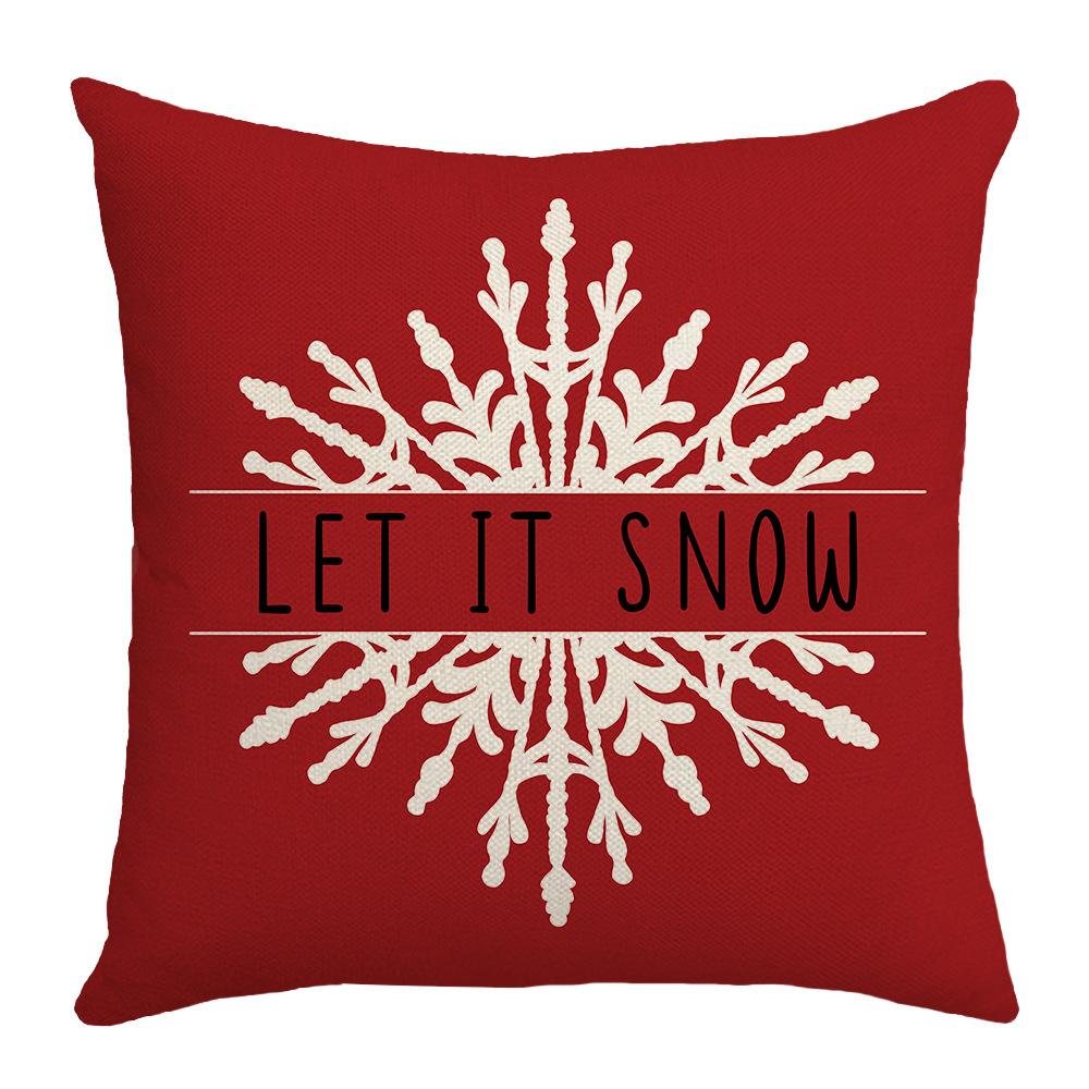 New Christmas Pillow Cartoon Dwarf Christmas Tree Snowflake Home Cushion Pillow Cover
