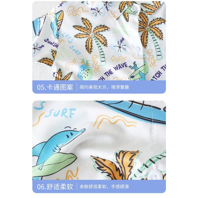 Kids Casual Short Sleeve Shirt For Boys And Girls Children Summer Daily Top