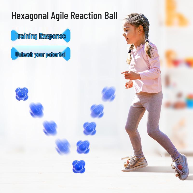 Silicone Hexagonal Agility Reaction Ball for Fitness Training 56mm жёлтый