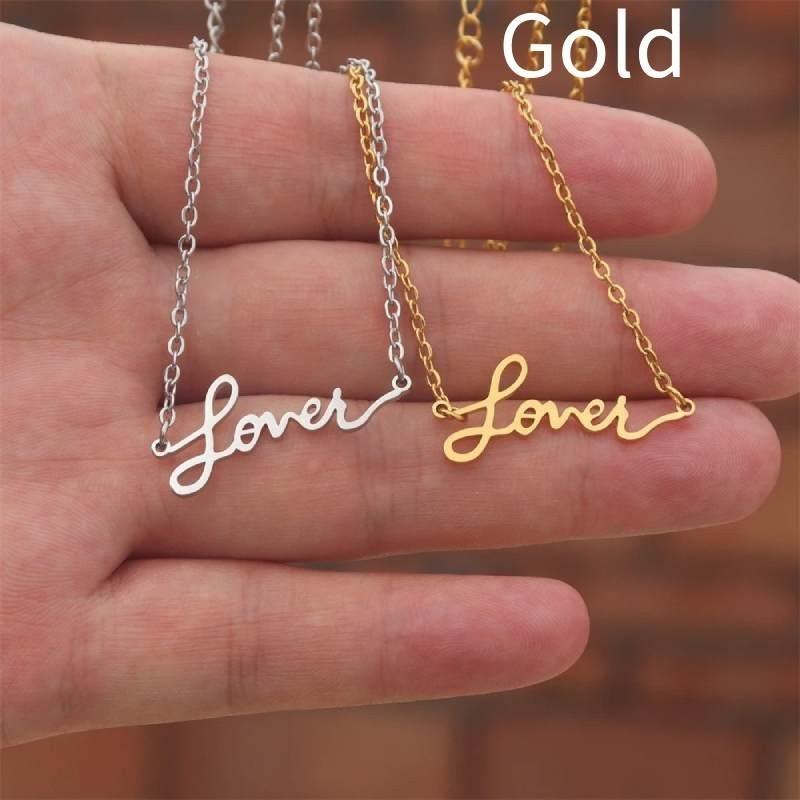 Taylor Digital Swift Signature Stainless Steel Necklace Pendant Letter Fashion