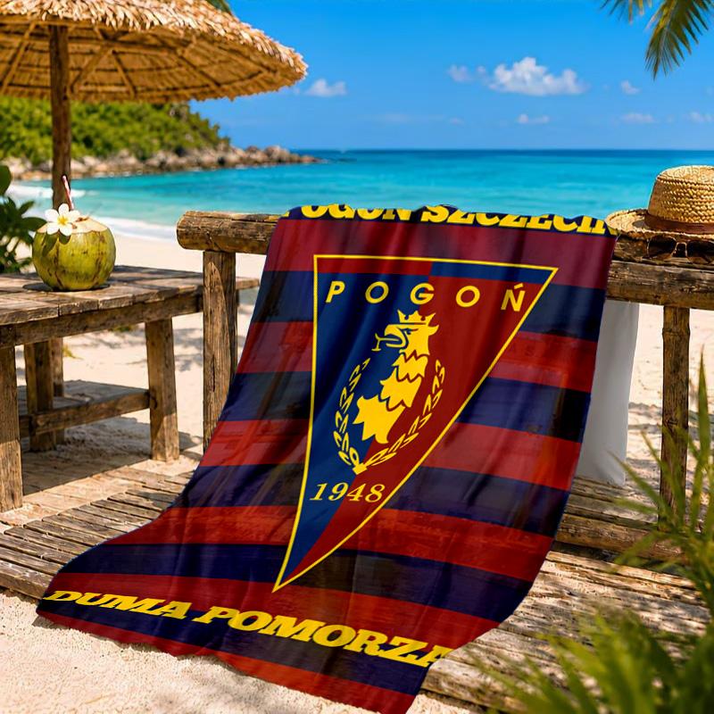 Pogoń Football Crest Beach Towel, Quick-drying, Easy to Care for, Suitable for Both Fitness and Beach Vacations,Sports Essential