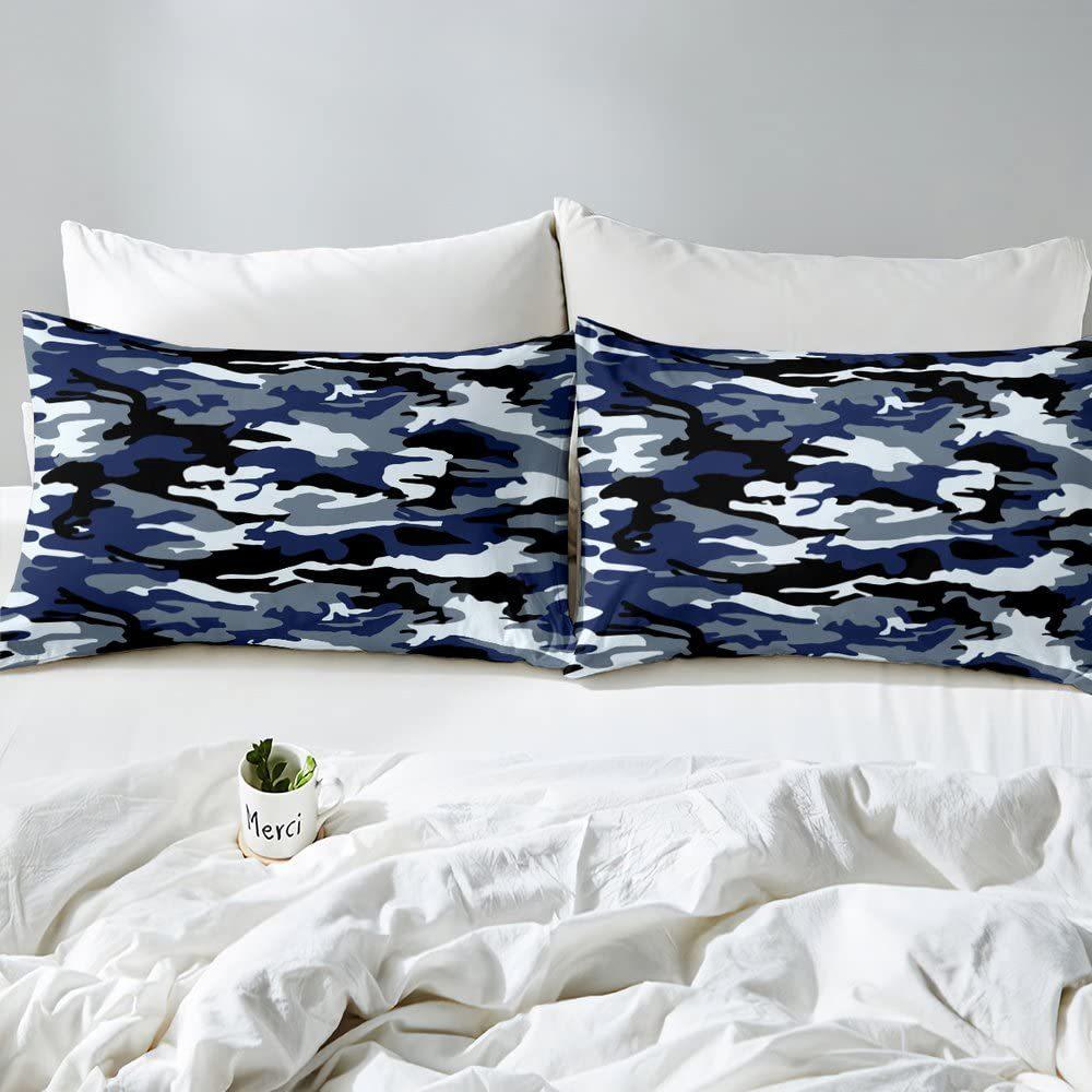 Camouflage Simple Pattern Mattress Three-Piece Digital Printing Mattress Bedding Set Adult Children