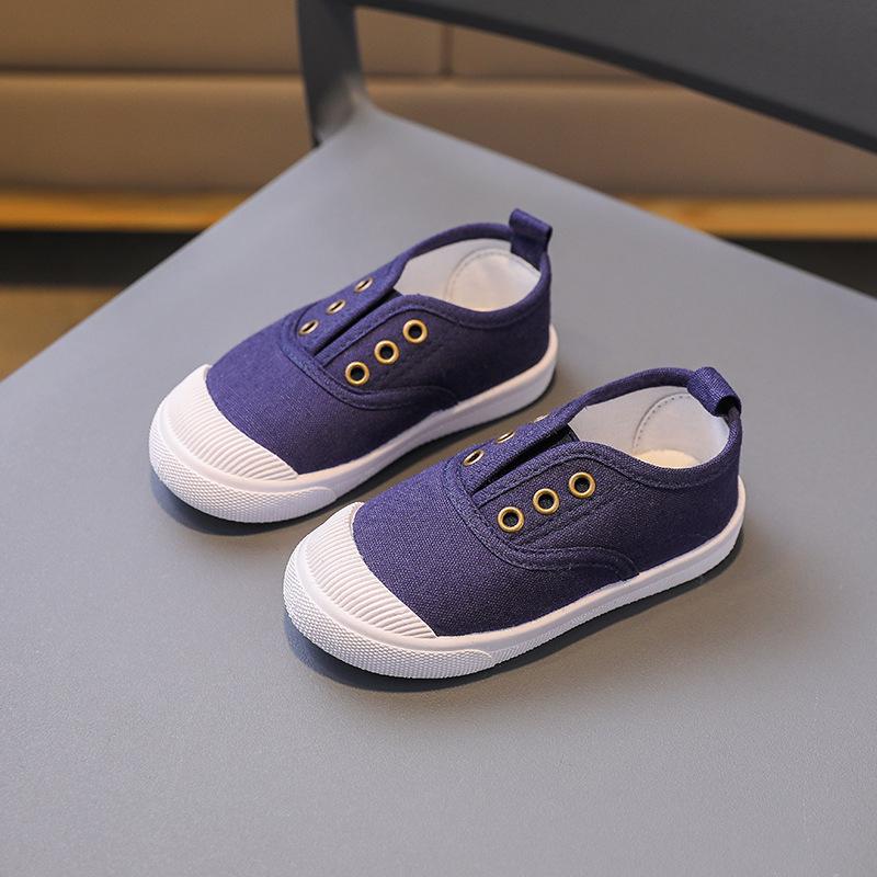 Kids' Slip-On Canvas Shoes - Soft Sole for Spring & Autumn, Perfect for Students and Preschoolers