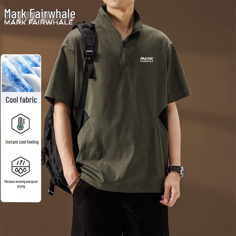 Mark Fairwhale Men s Summer Loose Fit Polo Shirt 4XL
