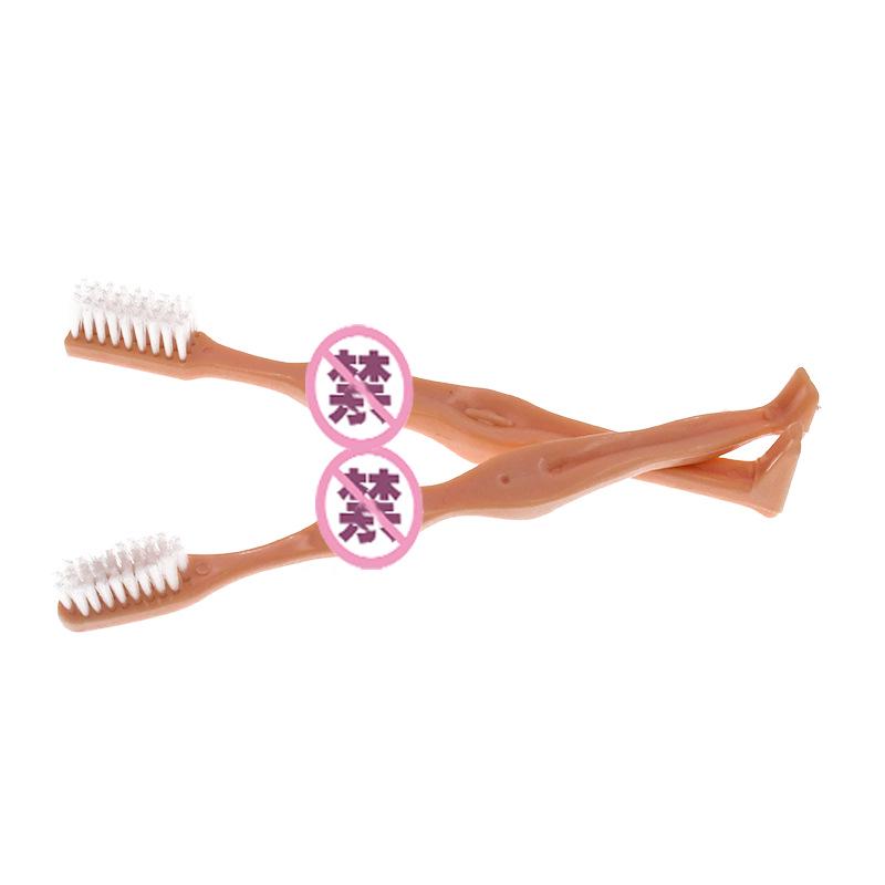 Eco-friendly PVC Bachelorette Party Funny Toothbrush Prop: JJ & Female Boob Design