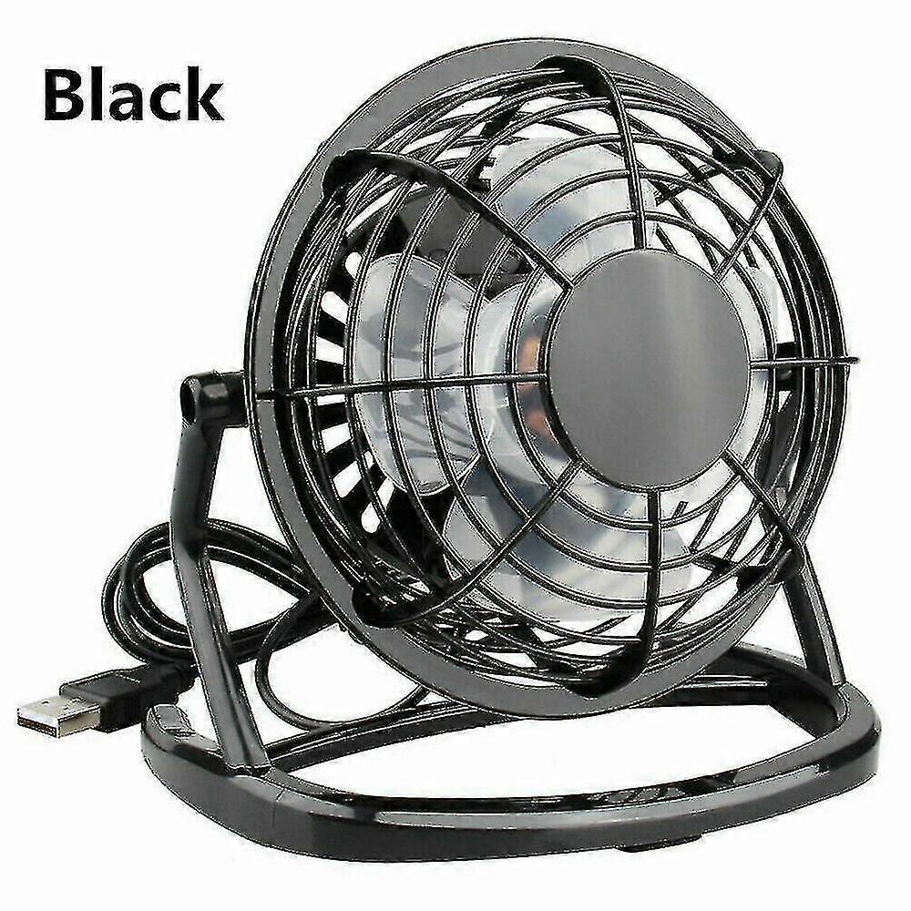 Desk Fan Usb , Usb Portable Mini Fan2.7 Ft Usb Cablepersonal Metal Table