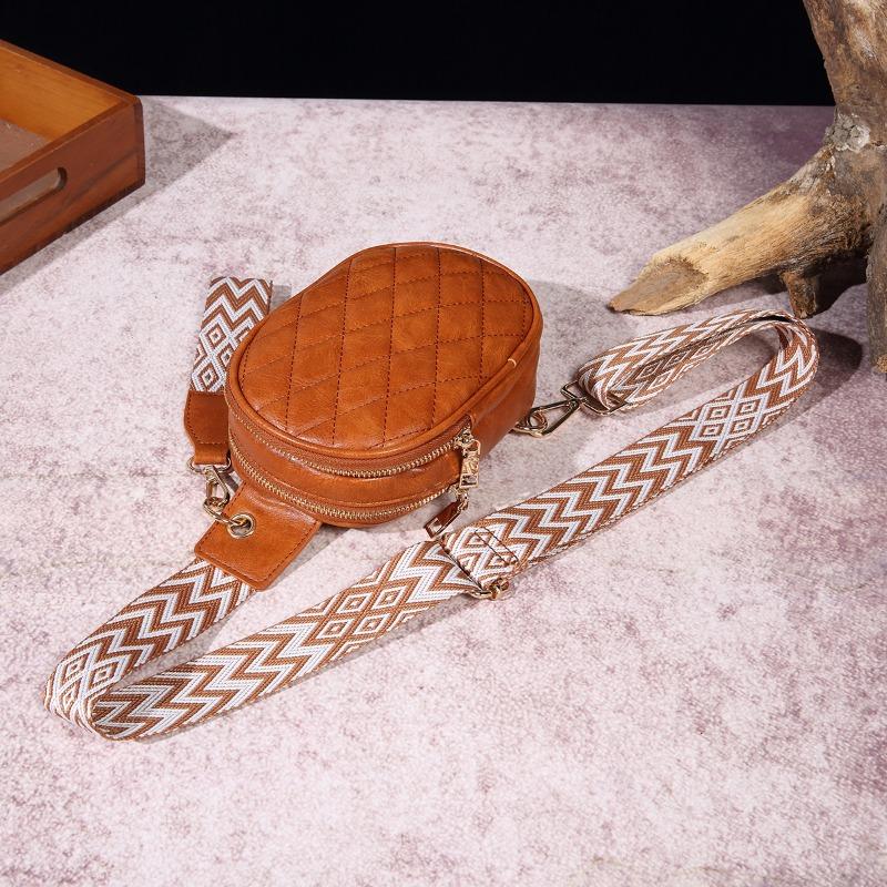 Women's Bag Casual Fashion Retro Breast Bag Pure Embroidery Crossbody Bag Bohemian Style Fanny Bag