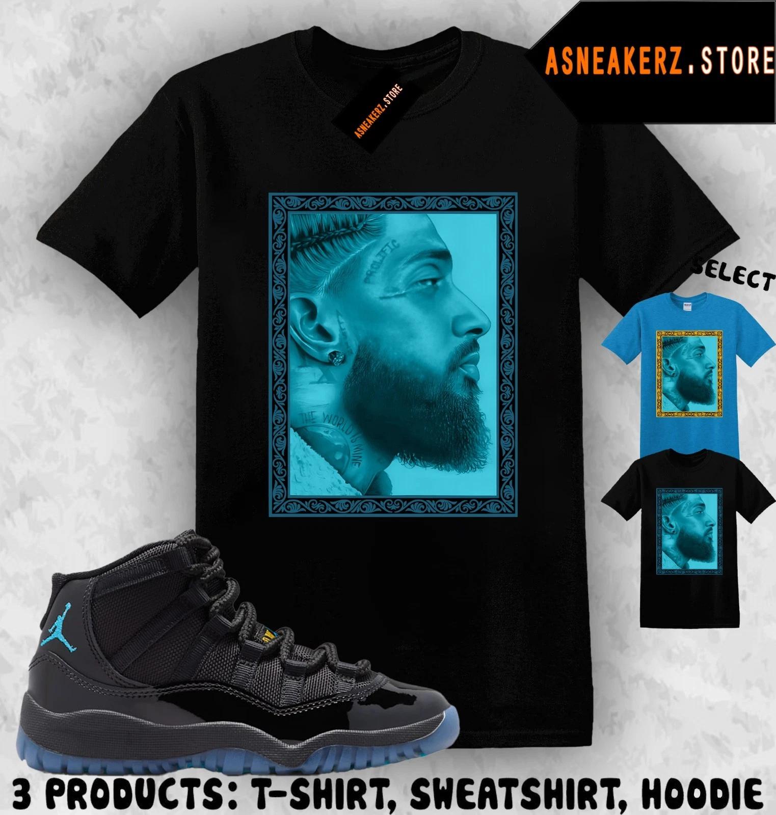 

Tee Shirt Matching AJ 11 Gamma Blue 2025 To Match Sneaker Nipsey T shirt M