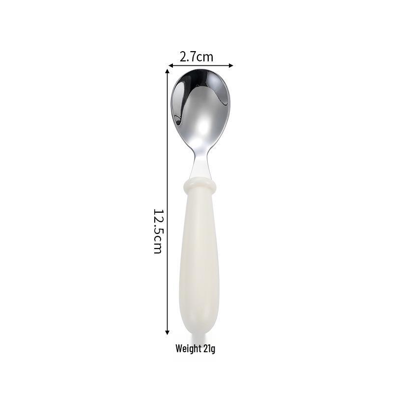 304 Stainless Steel Children's Spoon & Fork Set with Portable Box - Ideal for Baby Feeding and Student Use.