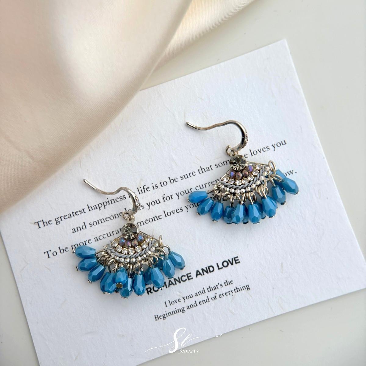 Серьги с кисточками из хрусталя в богемном стиле, ручная работа, серьги-крючки, премиальные этнические серьги