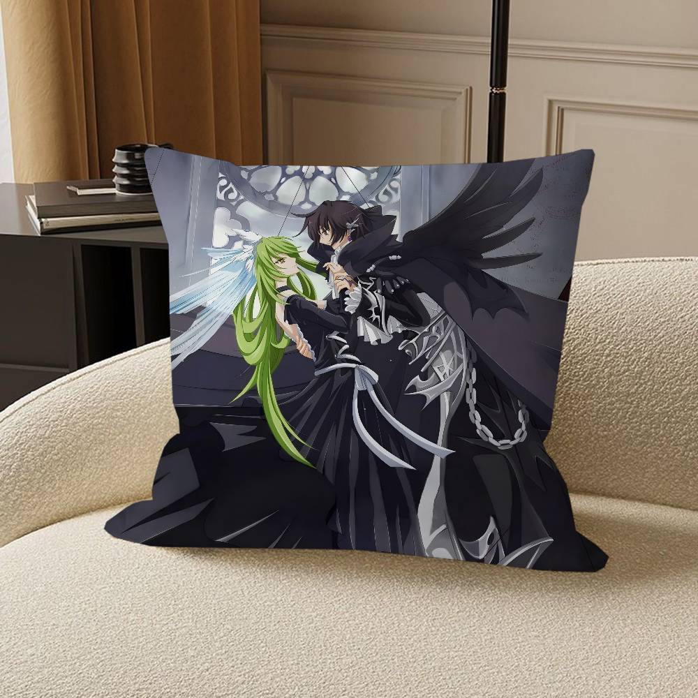 Anime C-Code Geass Lelouch Stitch Lucky Dragon Pillow Cover Sofa Cushion Cover Home Room Decoration Children Gift