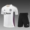 Manchester United Football Suit Custom Autumn And Winter Long-Sleeved Half-Pull Pre-Game Warm-Up Children'S Short-Sleeved Training Suit