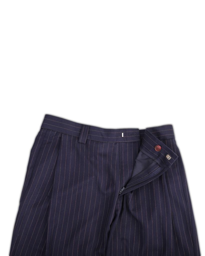 SAYSAYSAY Side One-Pleat Pinstripe Wide Pants Navy