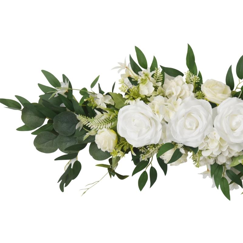 Simulation Flower Artificial Silk Rose Flower For Wedding Reception Chair Back Flower Arrangement Bridal Showers Party