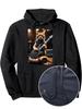 Rock Cat Graphic Hoodie for - Ultra Soft Blend Breathable & Casual Pullover with Kangaroo Pocket Perfect for Spring FallCrew Neck