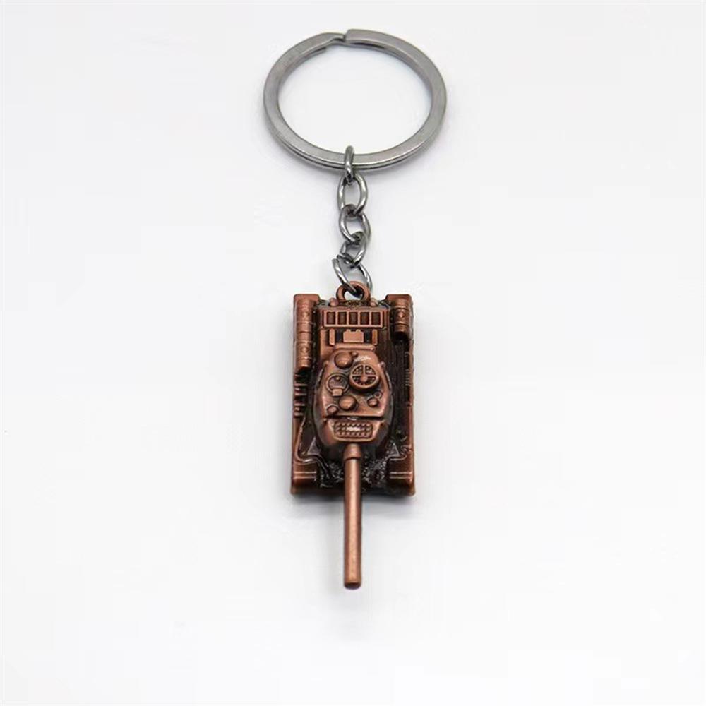 Heavy Punk 3D Tank Pendant Keychains Metal Creative Tanks Airplane Keyrings Men Women Buckle Car Motorcycle Trinket Key Holder