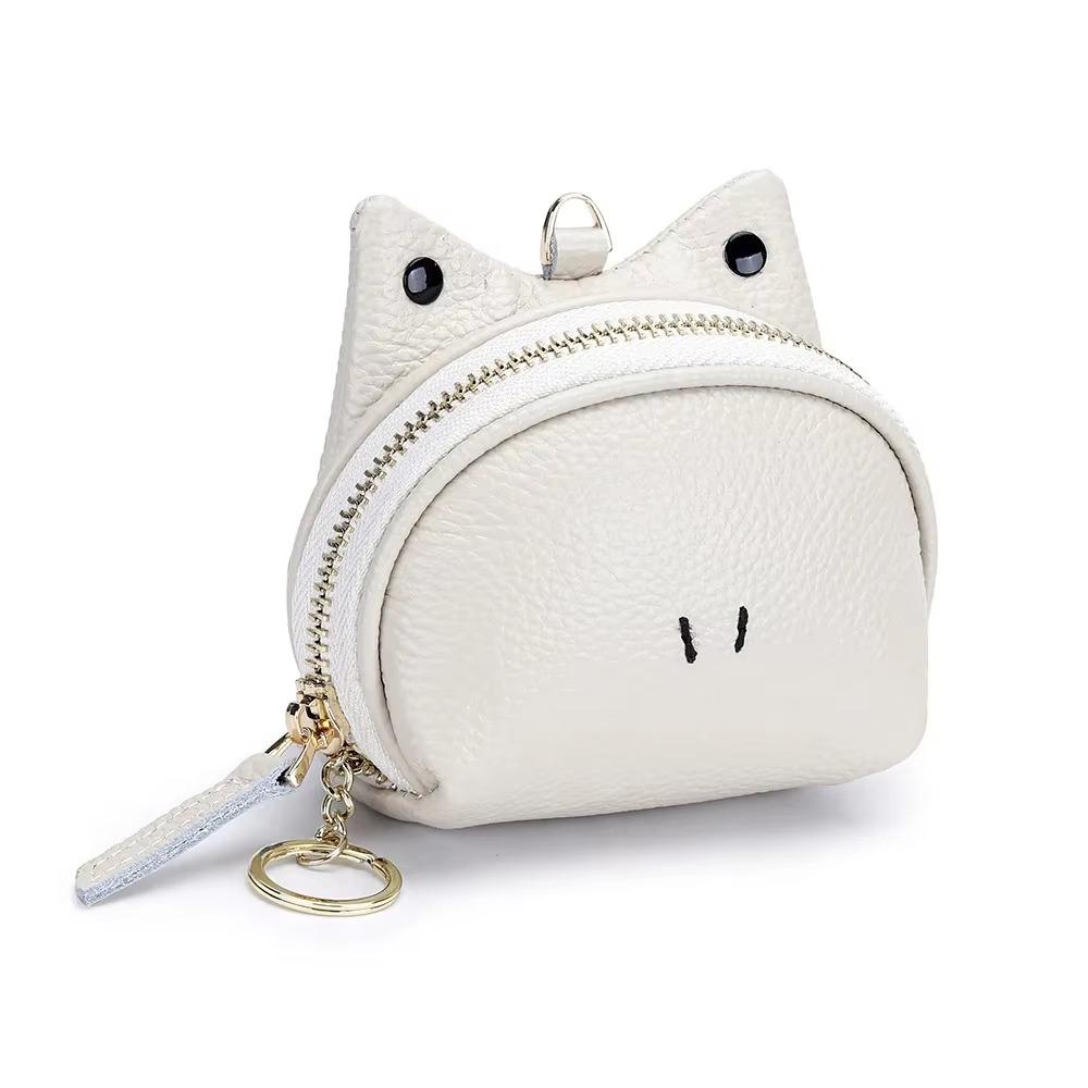 Minimalist Key Storage Small Bag Zipper Women's Leather Frog Coin Purse Storage Card Bag  Female