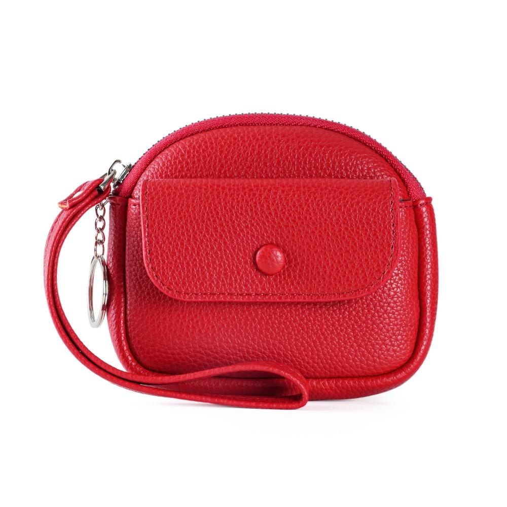 Solid Color Zipper Coin Purse Korean Style Small Item Bag Casual Handheld Wallet  Outdoor