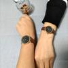 soue Pair Watch A Basics Pair Watch Ladies Pair Couple 38mm x 30mm Leather Belt Brown Black Dial [Soue] Men's