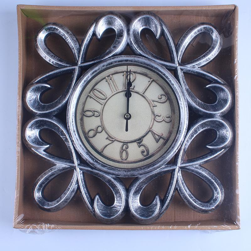Настенные часы Часы Гостиная Бесшумные часы Креативная спальня Дом Персонализированные Модные Настенные часы Кварцевые часы 854 [Silver]