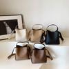 Women's Crossbody Bucket Bag with Lychee Pattern - Trendy and Versatile Handbag