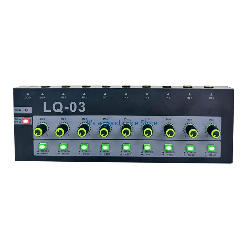 4/8 Channel Metal Body Microphones Console With 6.35mm Plugs For Musicians And Stereo Engineers On The Go