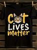 Cat Lives Matter Graphic Tshirt