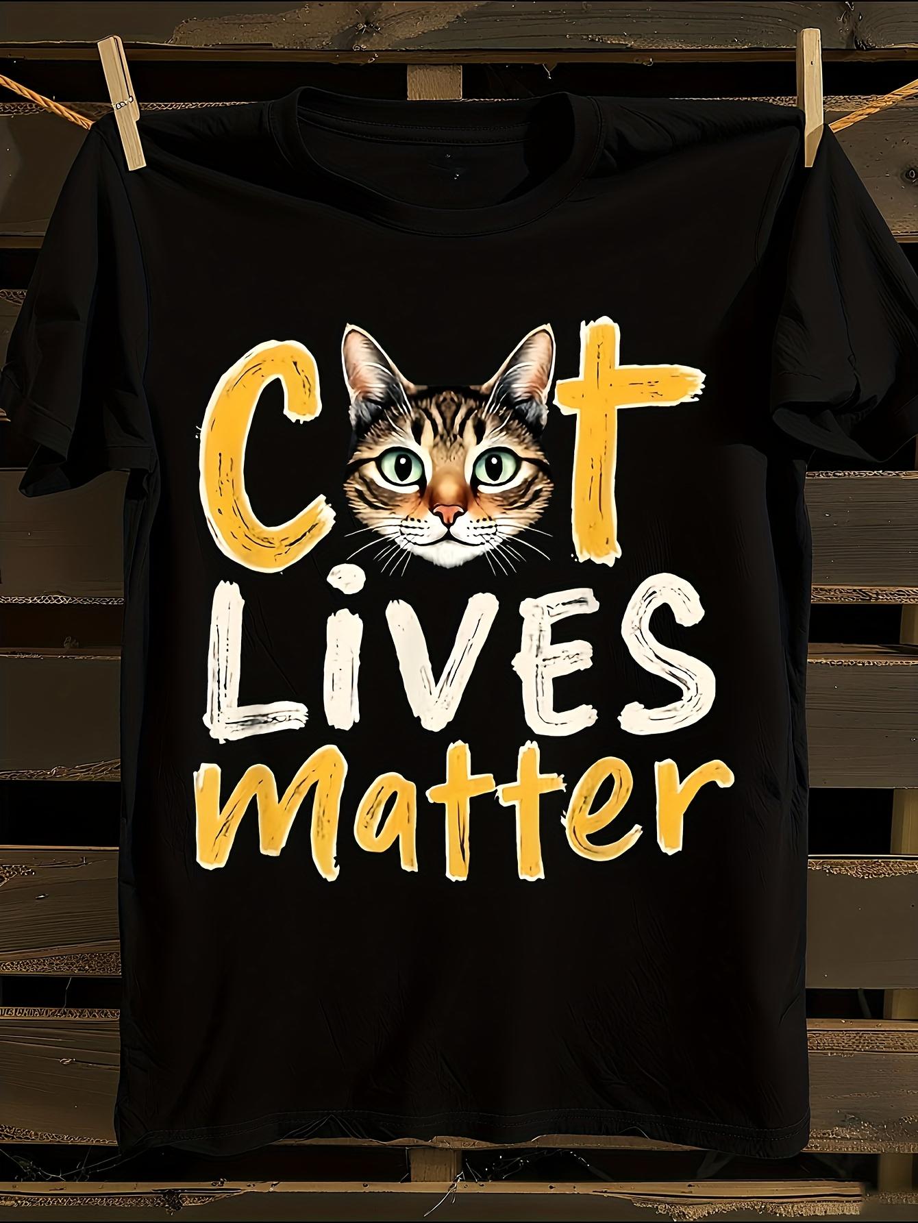 Cat Lives Matter Graphic Tshirt S