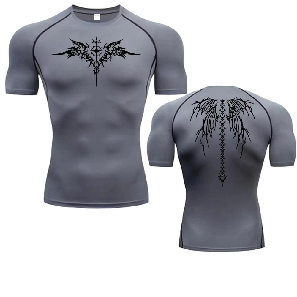 Kompressionsshirt Joggen Training Elastisch Herren Laufshirt Schnelltrocknend Fitness Sportbekleidung Fitnessstudio Sport Kurzarm Atmungsaktive Oberteile