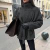 Elegant Fashionable Lace-up Long-sleeved Coat for Women In Autumn and Winter